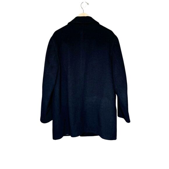 Pronto Uomo black wool and cashmere blend button up coat size L - Picture 4 of 15